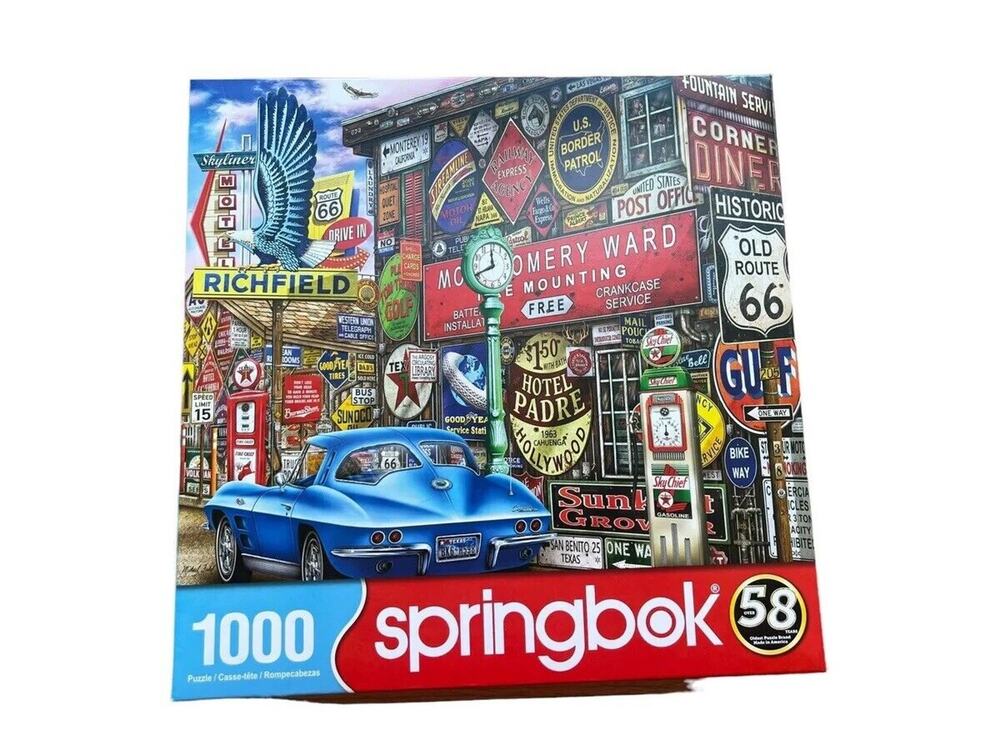 Springbox 1000 Piece Jigsaw Puzzle Along Route 66 Retro